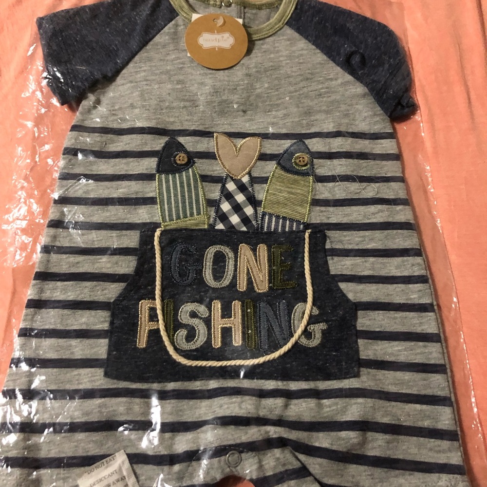 NWT baby boy mud pie short romper